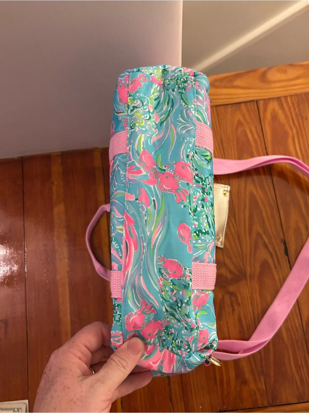 Lilly Pulitzer Insulated Backpack Cooler ‘Best Fishes’ Pink Convertible